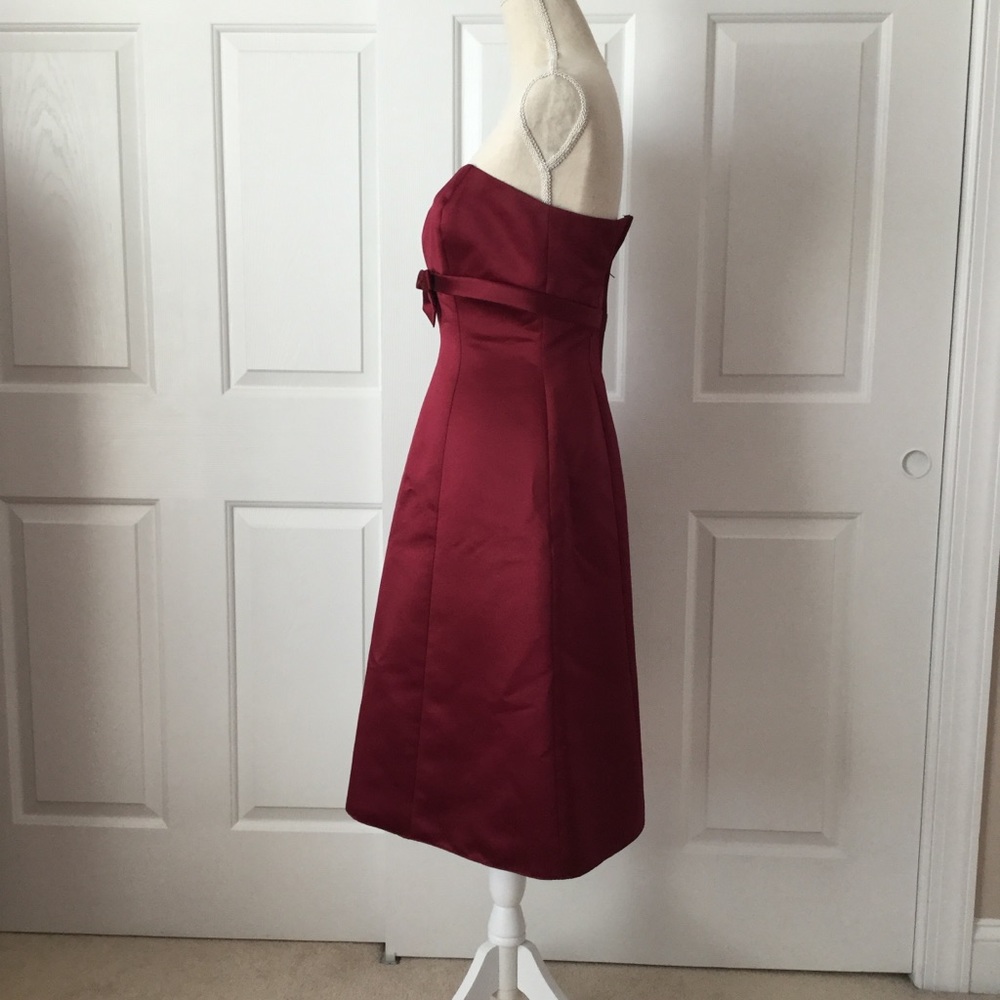 Satin Cocktail Dress ~ PROM! 3/4 length - Picture 3 of 8